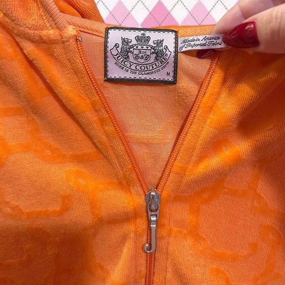 juicy couture orange capri and short sleeve zip up tracksuit - Picture 4 of 7